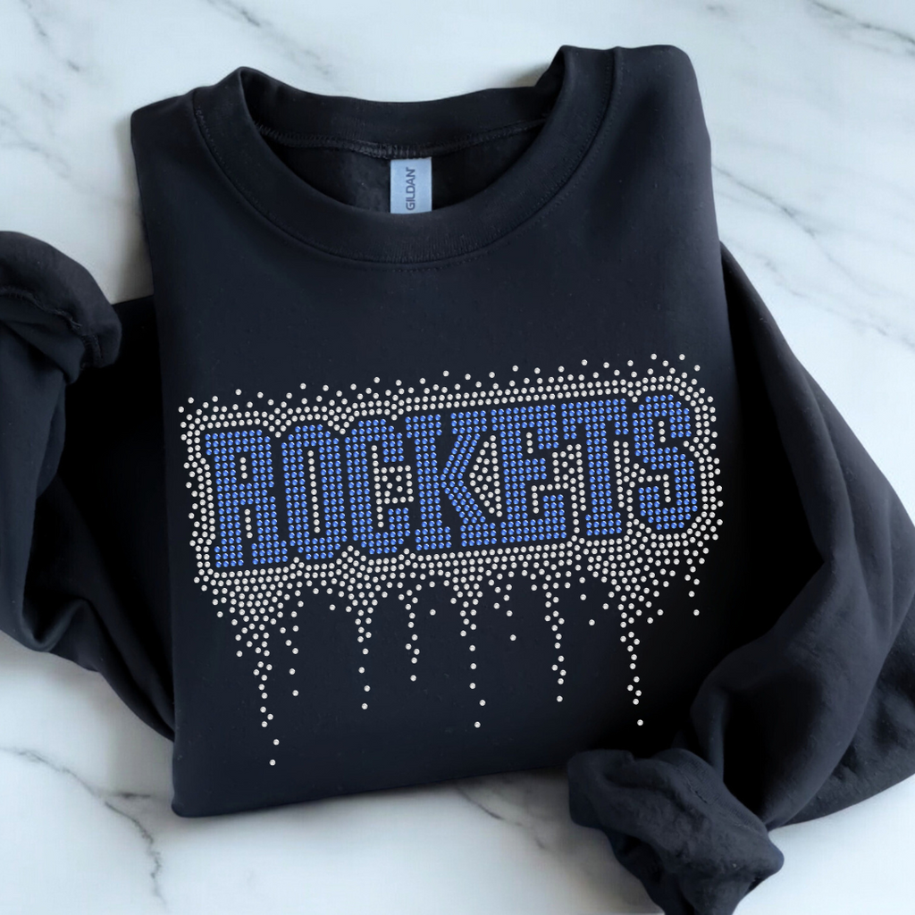 Houston Rockets Rhinestone Rockets Athletic Drip RHINESTONE TRANSFER – Tees Me Boutique