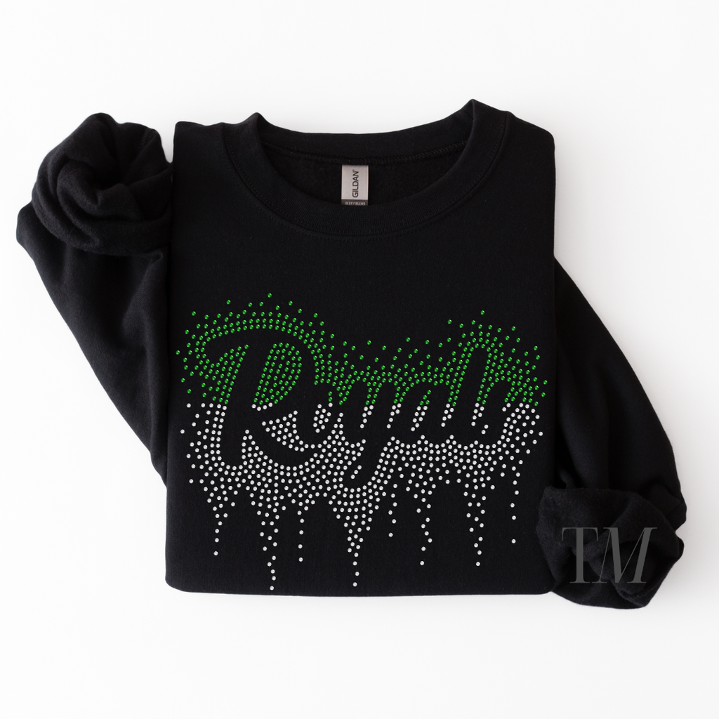 Royals Ombre Drip RHINESTONE TRANSFER