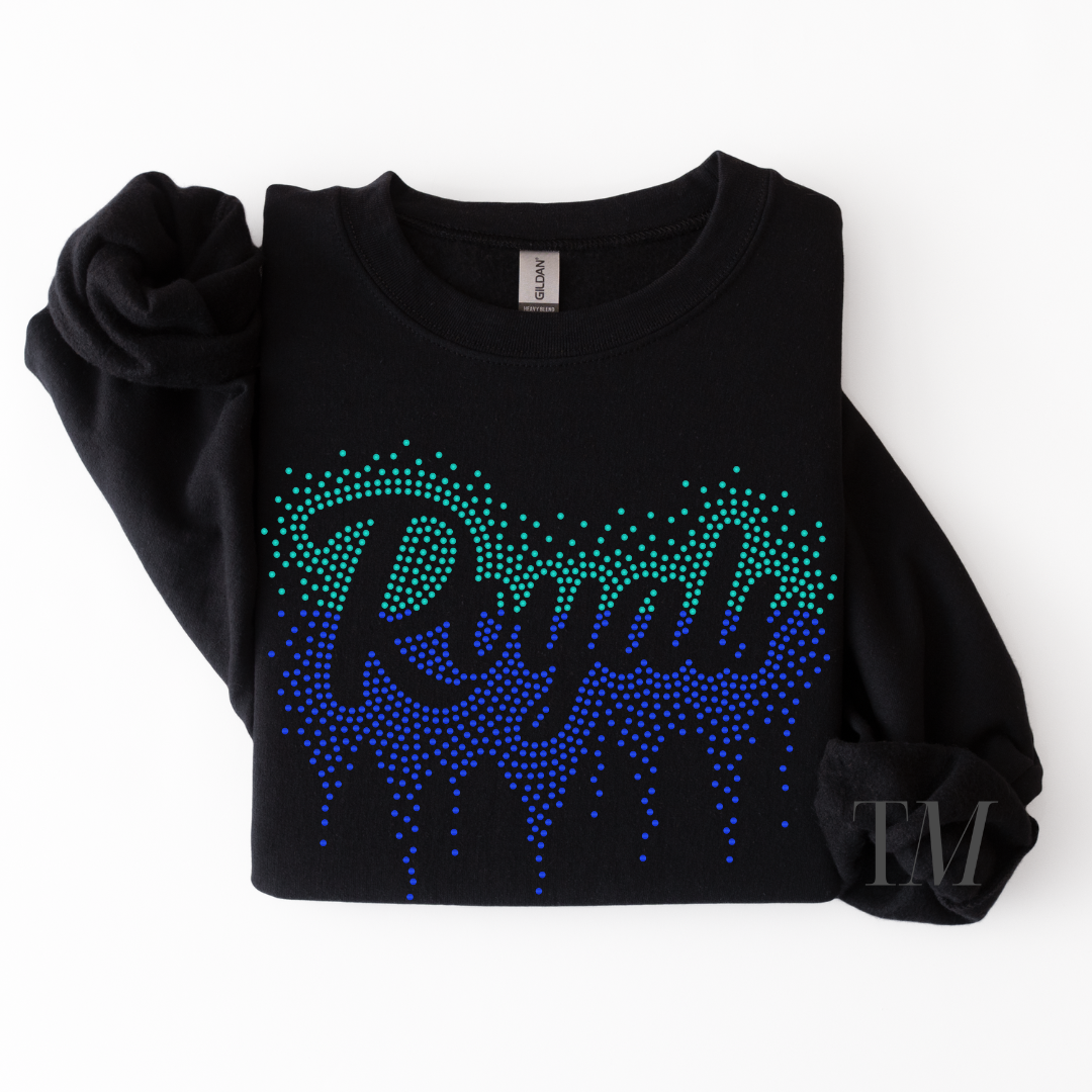 Royals Ombre Drip SPANGLE TRANSFER