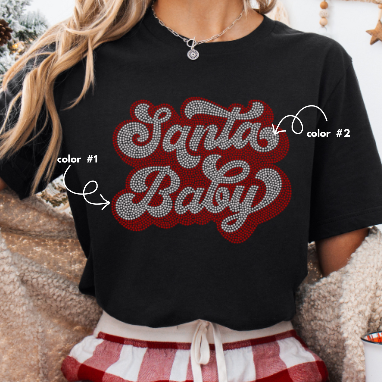 Santa Baby Filled SPANGLES TRANSFER