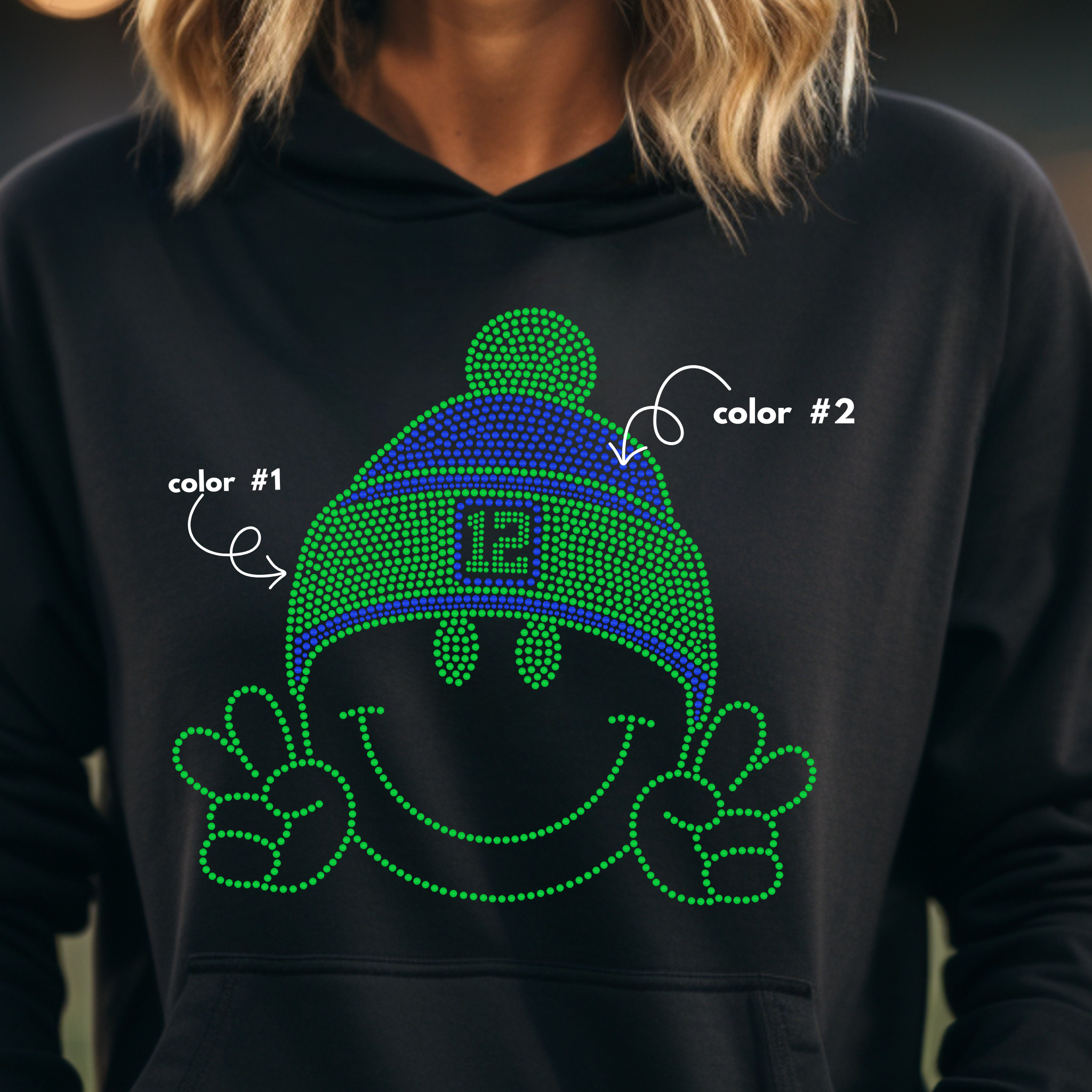 Seattle 12th Man Happy Face SPANGLE TRANSFER