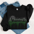 Shamrocks Ombre Drip RHINESTONE TRANSFER