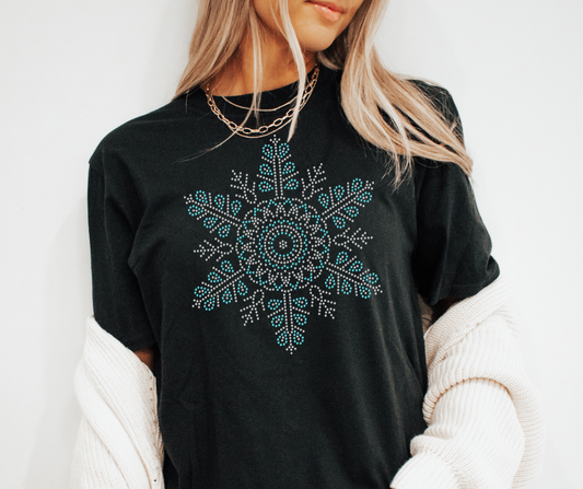 Snowflake Mandala RHINESTONE TRANSFER