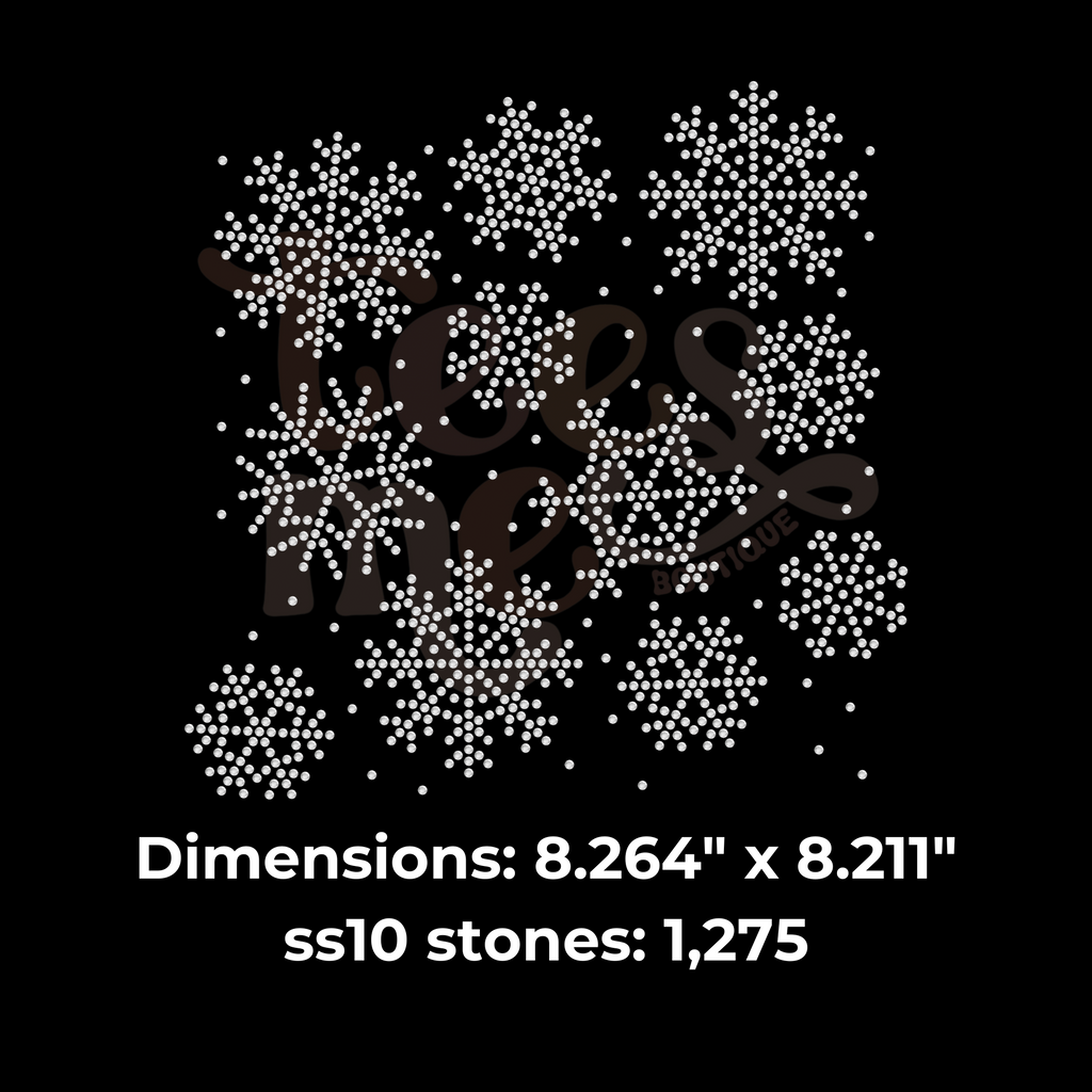 Snowflakes Pattern RHINESTONE TRANSFER