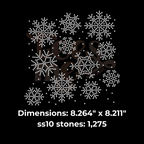Snowflakes Pattern RHINESTONE TRANSFER