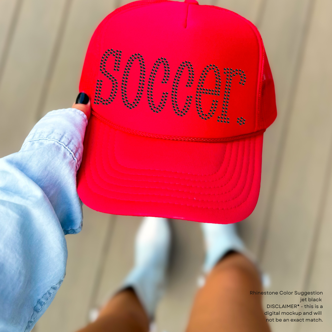 soccer period. SHEET OF FOUR RHINESTONE TRANSFERS