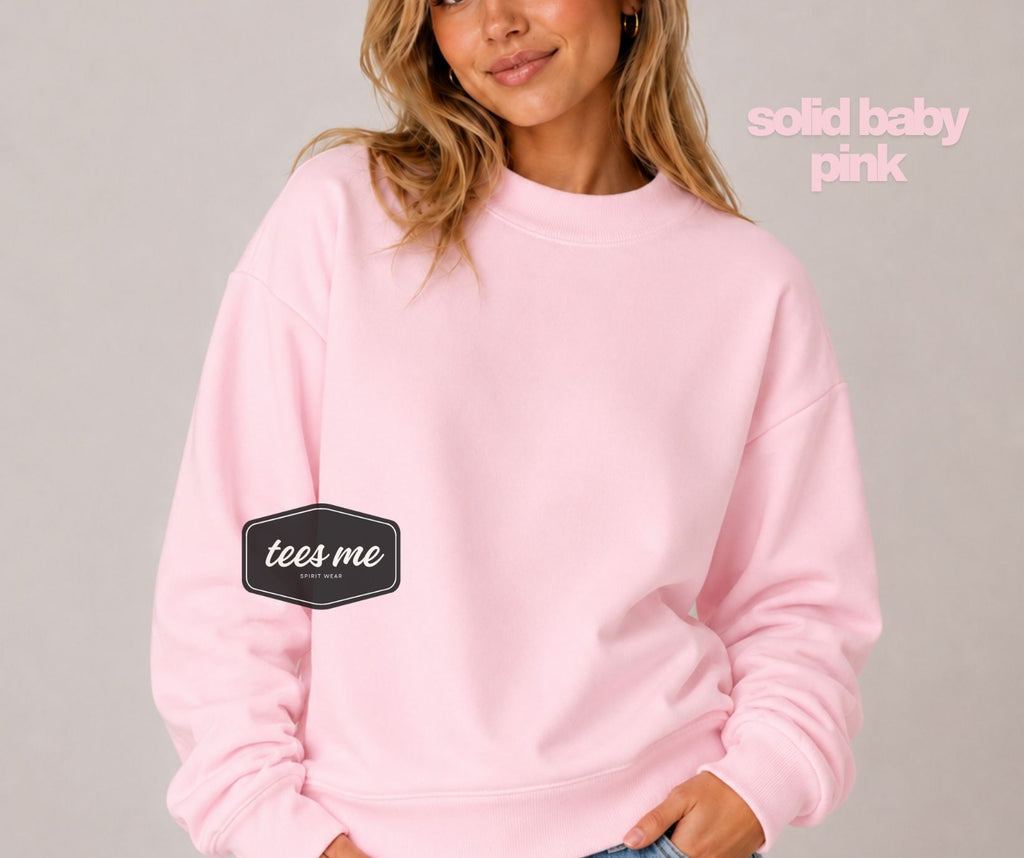 Solid Pink Tees Me Premium Mock Neck Sweatshirt || PREORDER est. ship 8/17