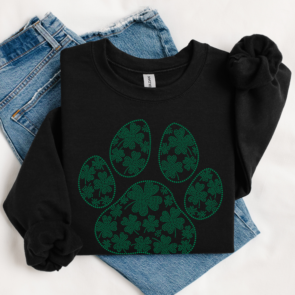 Paw Print Clovers SPANGLE TRANSFER