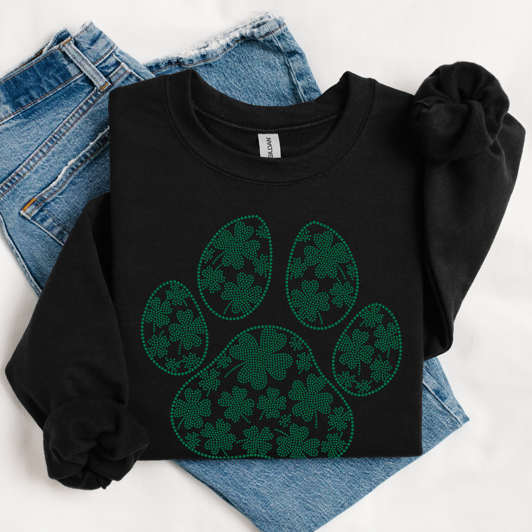 Paw Print Clovers SPANGLE TRANSFER