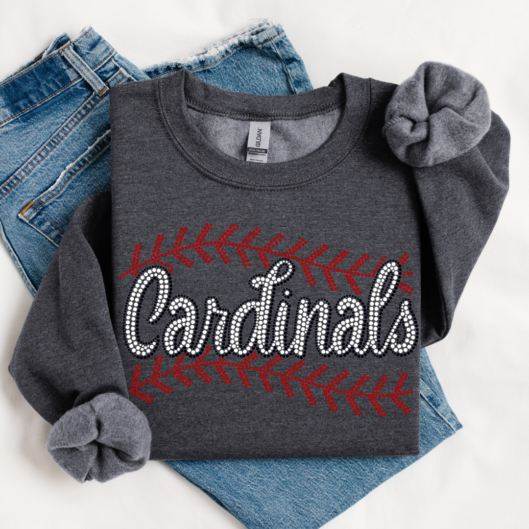 Cardinals Baseball Stitching SPANGLE TRANSFER