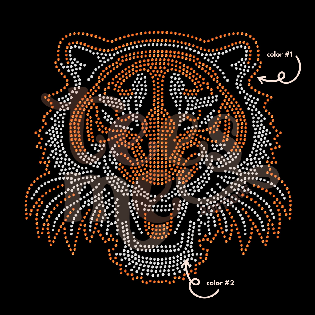 Tiger Head SPANGLE TRANSFER
