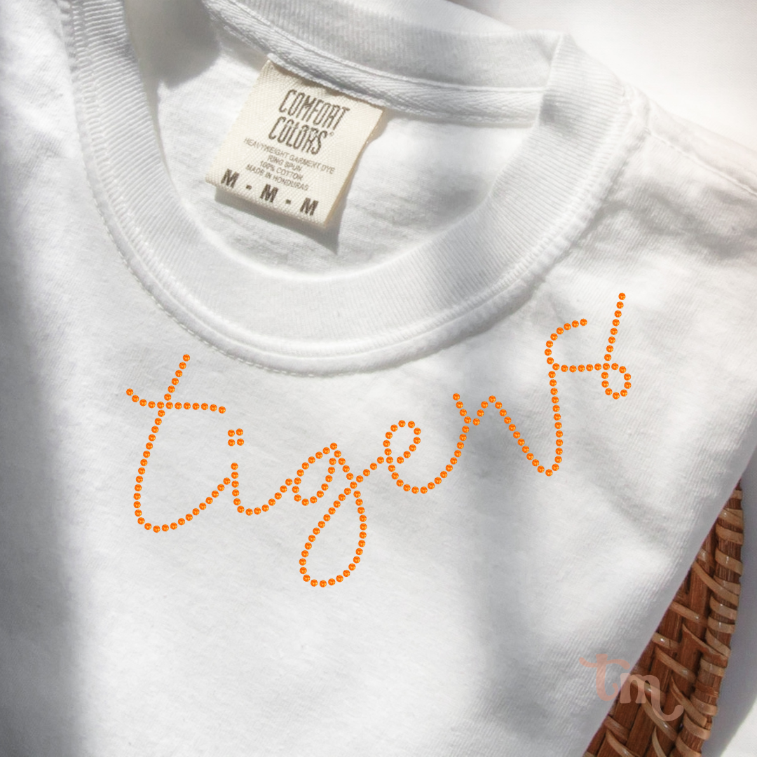 Tigers Collar SHEET OF FOUR RHINESTONE TRANSFER