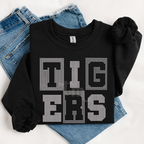 Tigers Block Lettering SPANGLE TRANSFER