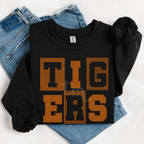 Tigers Block Lettering SPANGLE TRANSFER