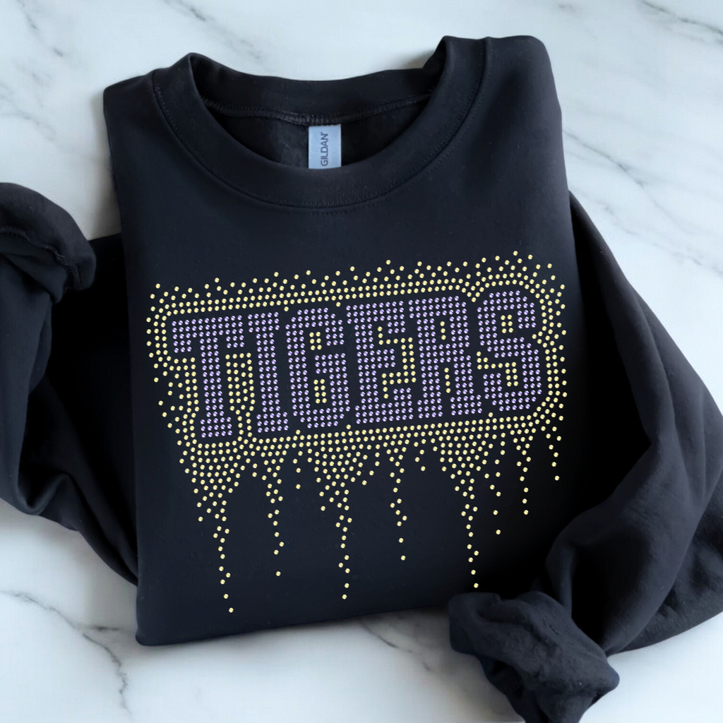 Tigers Athletic Drip RHINESTONE TRANSFER