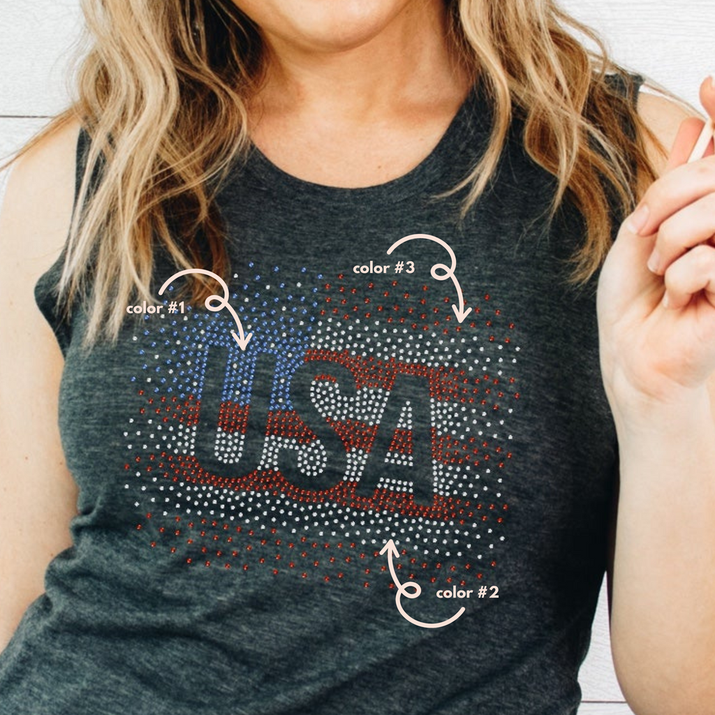 USA Flag Scatter SPANGLE TRANSFER