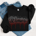 Warriors Ombre Drip RHINESTONE TRANSFER