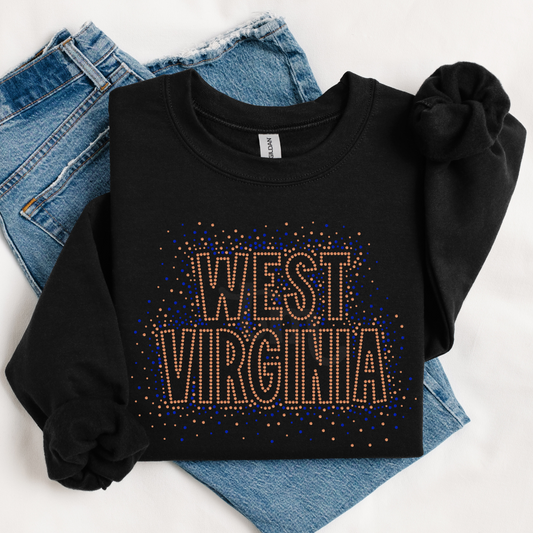 West Virginia Scatter Snow Font SPANGLE TRANSFER