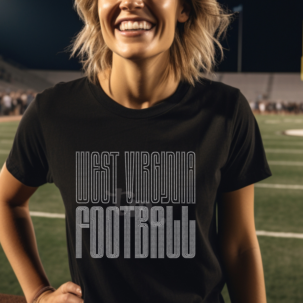 Outline West Virginia Football SPANGLE TRANSFER