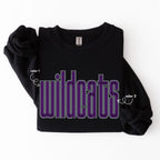 Wildcats Double Outline SPANGLES TRANSFER