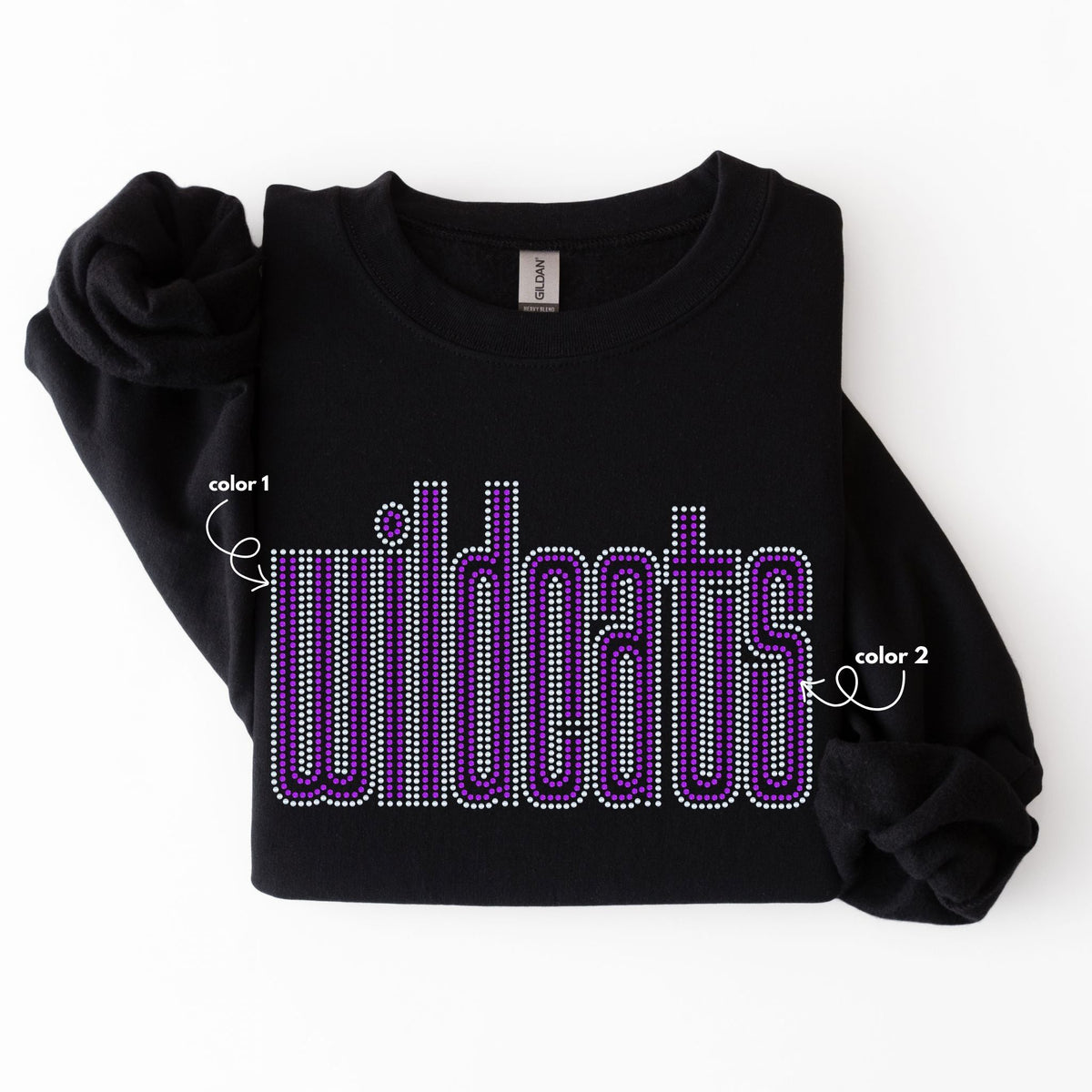 Wildcats Double Outline SPANGLES TRANSFER