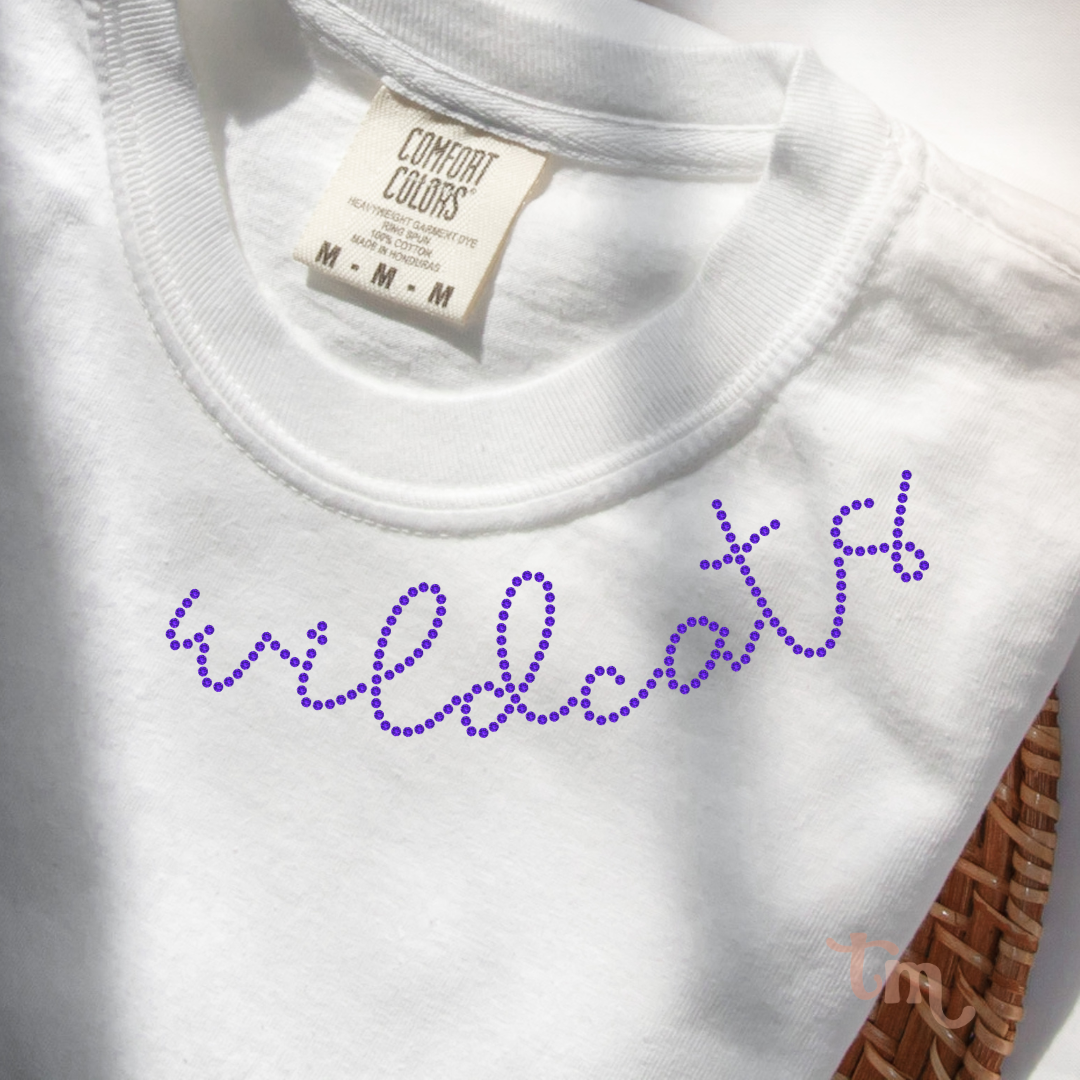 Wildcats Collar SHEET OF FOUR RHINESTONE TRANSFER