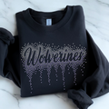 Wolverines Ombre Drip RHINESTONE TRANSFER