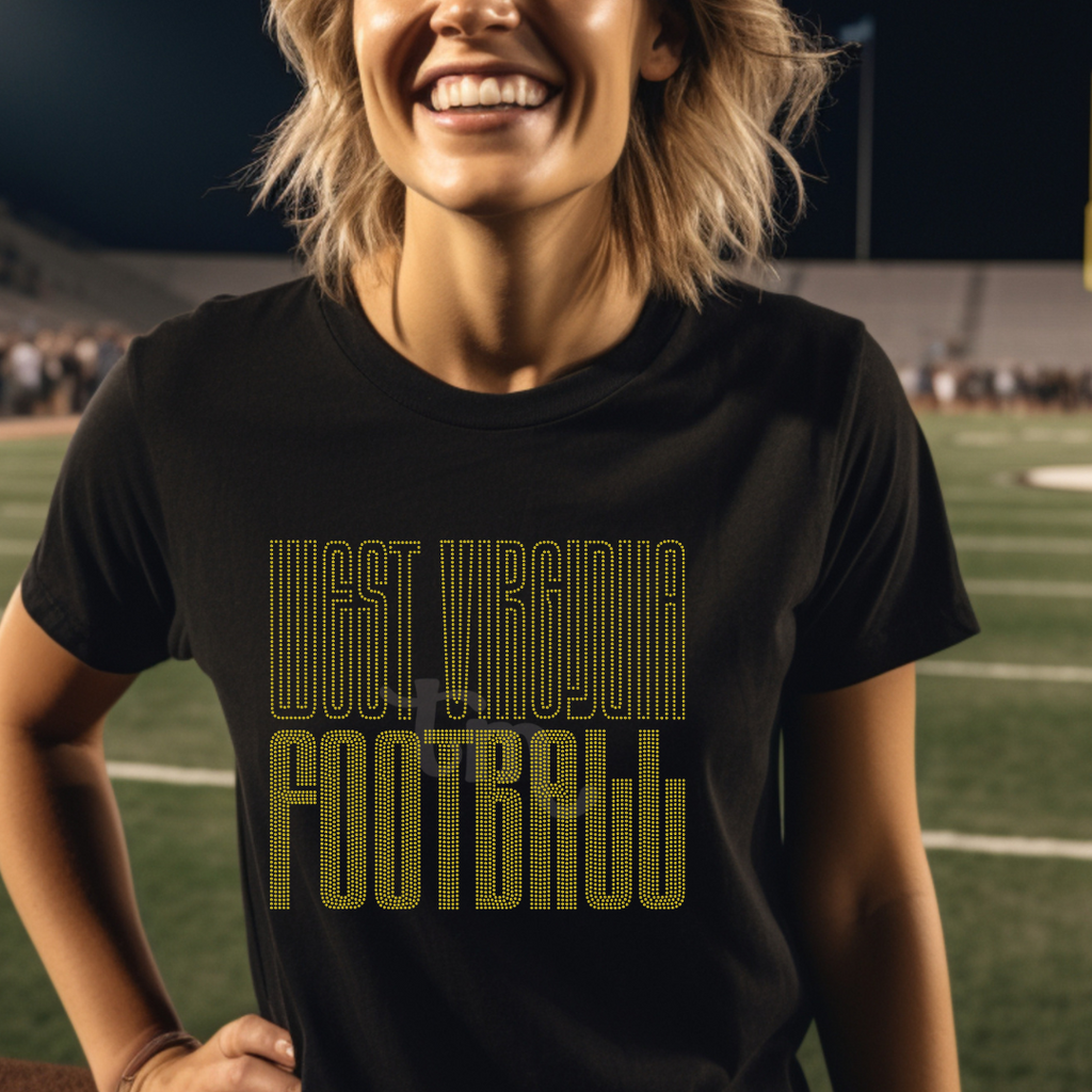 Outline West Virginia Football SPANGLE TRANSFER