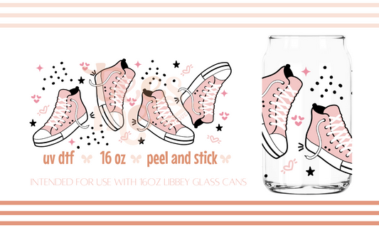 Pink Sneakers 16oz Cup Wrap